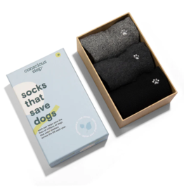India Box of Ankle Socks that Save Dogs Grays