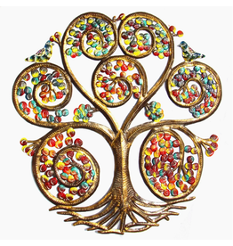 Haiti Autumn Spiral Tree Wall Hanging 24"