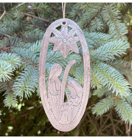 Haiti Oval Nativity Ornament