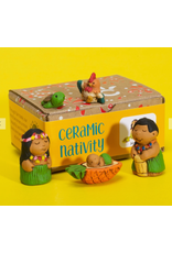 Peru Hawaiian Petite Nativity set of 6 at 1"