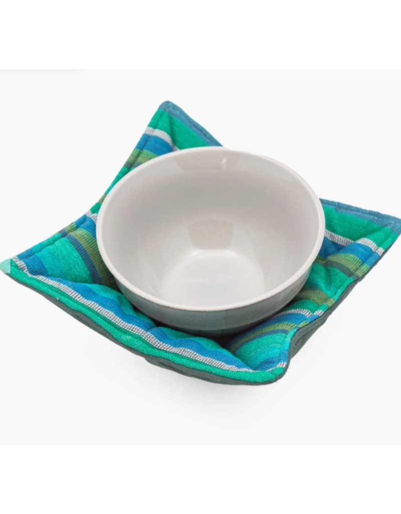 Guatemala Microwave Bowl Cozy - teal