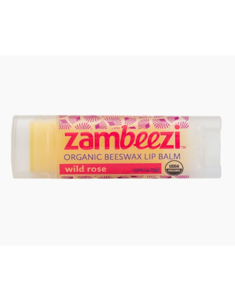 Zambia Zambeezi Organic Lip Balm Wild Rose