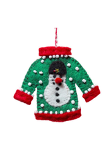 Nepal Snowman Sweater Ornament