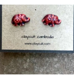 Cambodia Elephant Studs Clay Cult - assorted