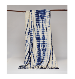 India Shibori Throw or Tablecloth