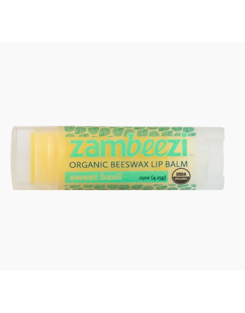 Zambia Zambeezi Organic Lip Balm Sweet Basil