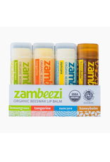 Zambia Zambeezi Organic Lip Balm Variety 4-pack