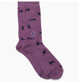 India Socks that Save Cats Purple