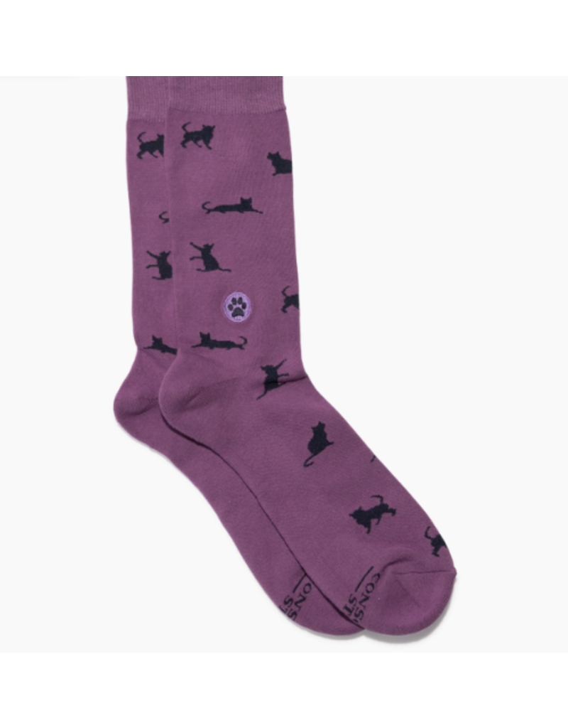 India Socks that Save Cats Purple