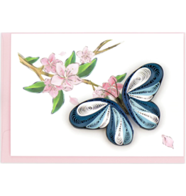 Vietnam Gift Enclosure Card Blue Butterfly