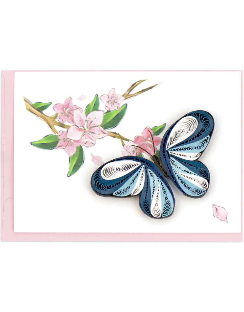 Vietnam Gift Enclosure Card Blue Butterfly