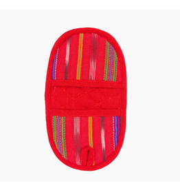 Guatemala Double-Ended Oval Potholder (Festive Red)