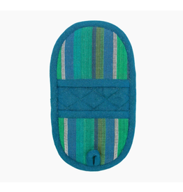 Guatemala Double-Ended Oval Potholder (Teal Green)