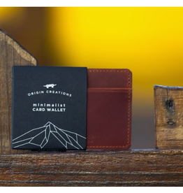 Nicaragua Minimalist Leather Card Wallet - Saddle Brown