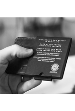 Nicaragua Minimalist Leather Card Wallet - Electric Black