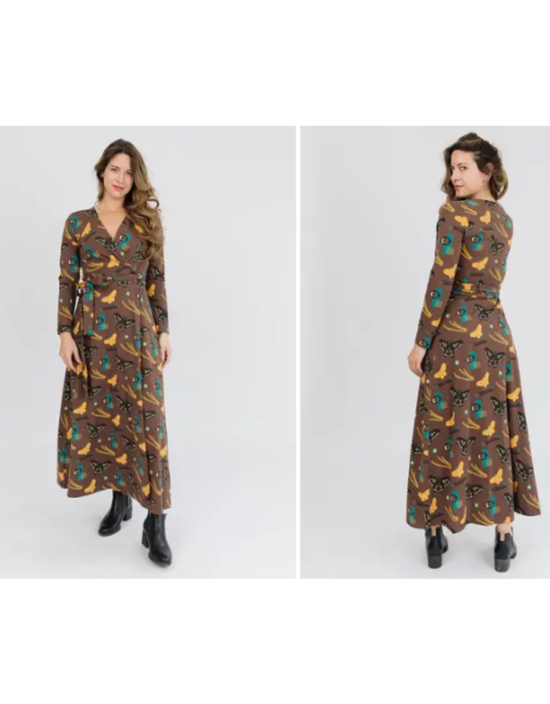 India Katie Maxi Wrap Dress Autumn Quilt