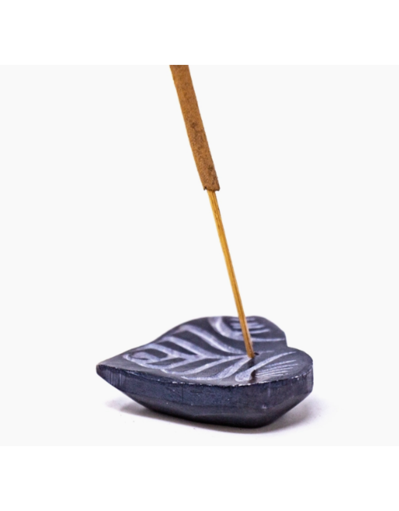Grey Heart Soapstone Incense Holder Villages Calgary