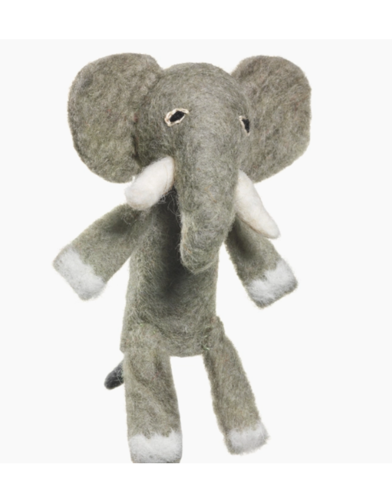 Elephant Wild Woolie Finger Puppet Villages Calgary