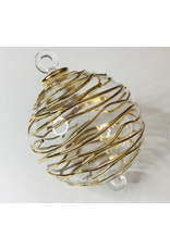 Egypt Blown Glass Ornament Gold Spiral