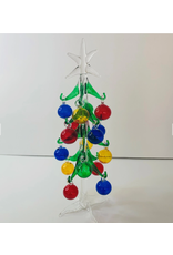 Egypt Blown Glass Tabletop Tree With Baubles