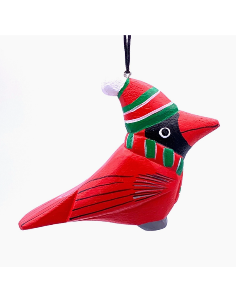 Nicaragua Holiday Cardinal Balsa Ornament