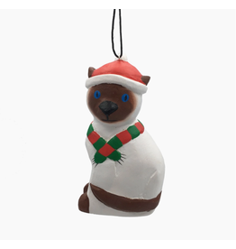 Nicaragua Holiday Siamese Cat Balsa Ornament