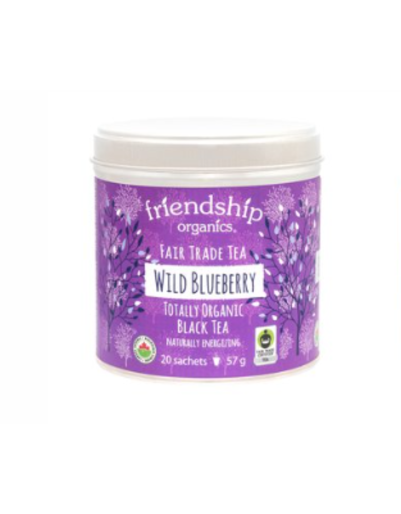 India Organic Wild Blueberry Friendship Tea Tin