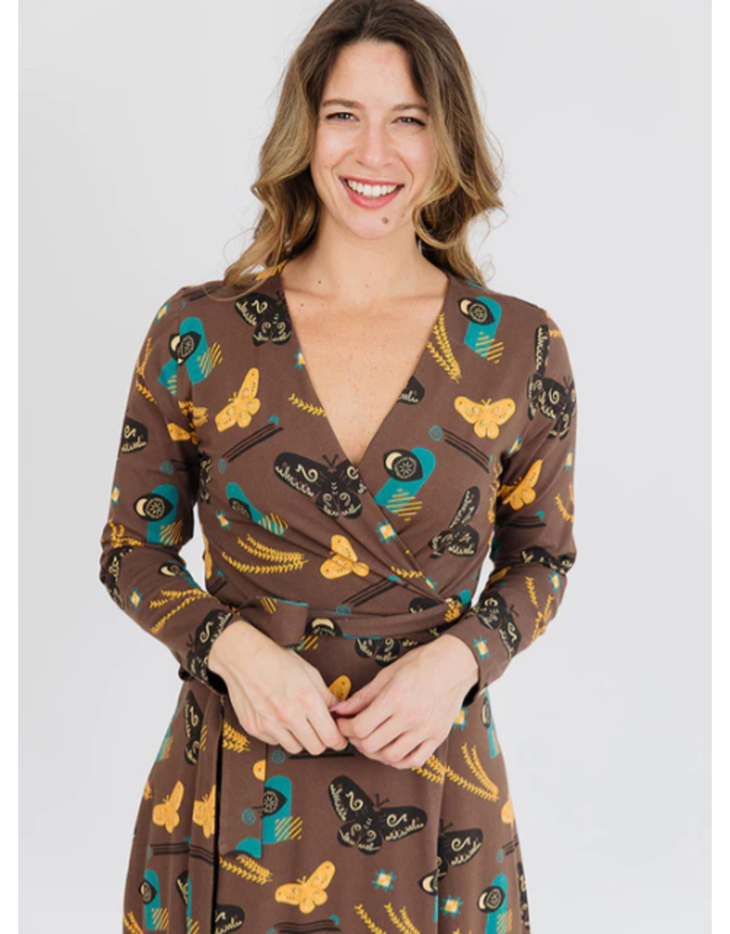 India Katie Maxi Wrap Dress Autumn Quilt