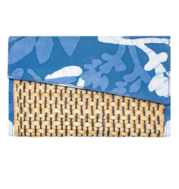 Ghana Hyacinth Wallet - Forage Stone Blue