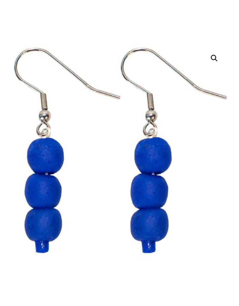 Ghana Pearls Earrings Blue