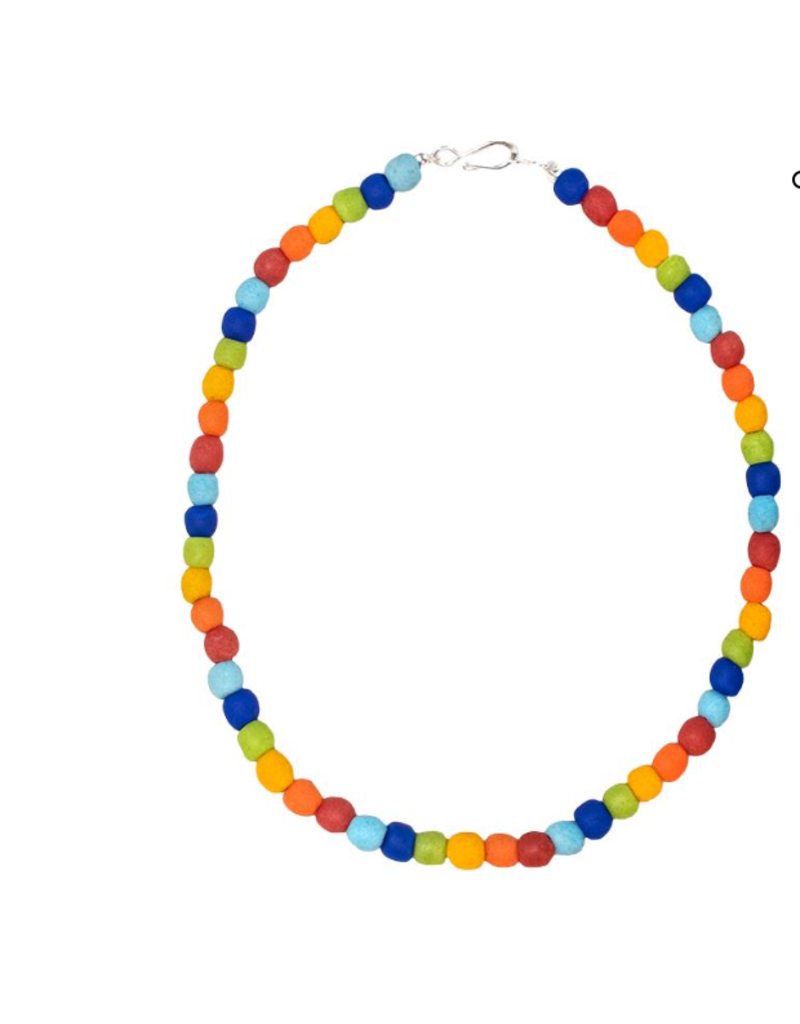 Ghana Pearls Necklace Rainbow