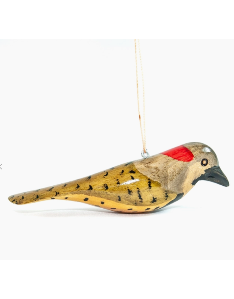 Kenya Northern Flicker Wood Bird Ornament