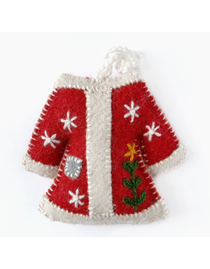 Peru Sweater Embroidered Wool Ornament
