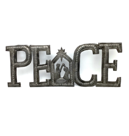 Haiti Peace Nativity Metal Wall Art