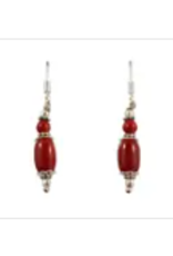 Nepal Red Drop Earrings