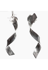 Nepal Ribbon Silver Earrings