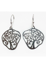 Nepal Tree of Life Silver Earrings
