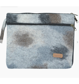 Nepal Felt Tablet Case Grey Marble 12"x9.5"