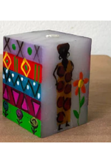 South Africa African Ladies Cube Candle 2"x2"x3"