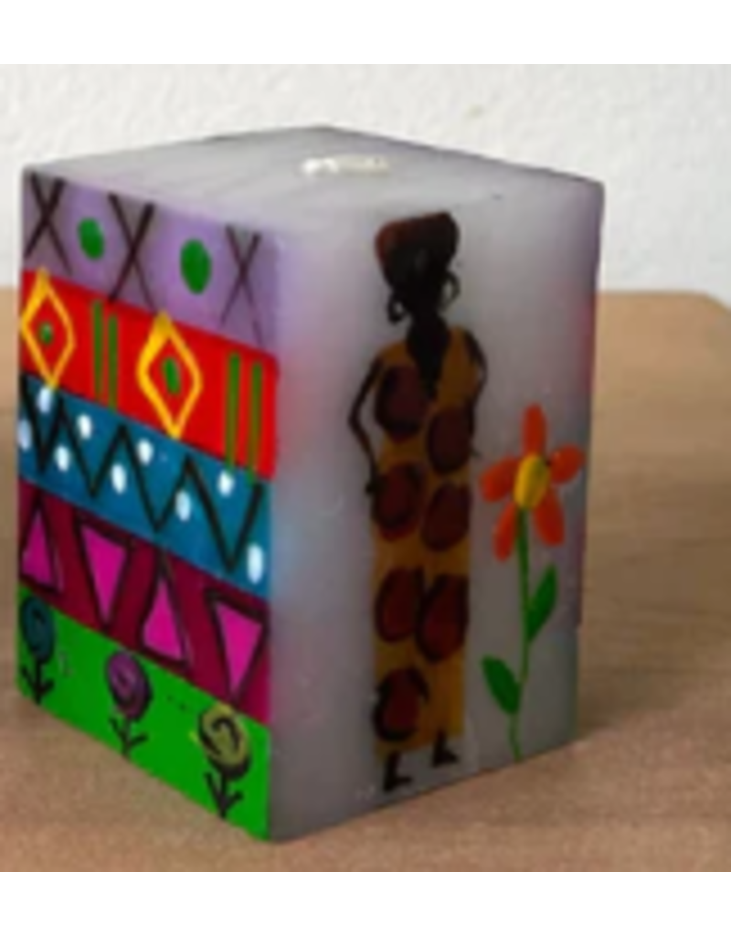 South Africa African Ladies Cube Candle 2"x2"x3"