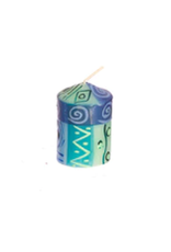 South Africa Blue Green Votive Candles (6-Pack)