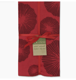 Indonesia Seaflowers Red Cotton Napkin Set of 4