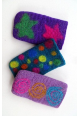 Nepal Eyeglass or Phone Felt Case 3.5"x7"