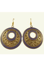 Nepal Brass Lapis Earrings