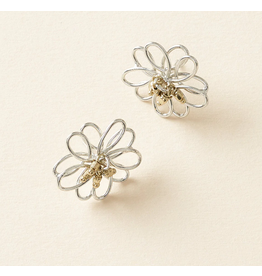 India Kairavini Stud Earrings w Lotus