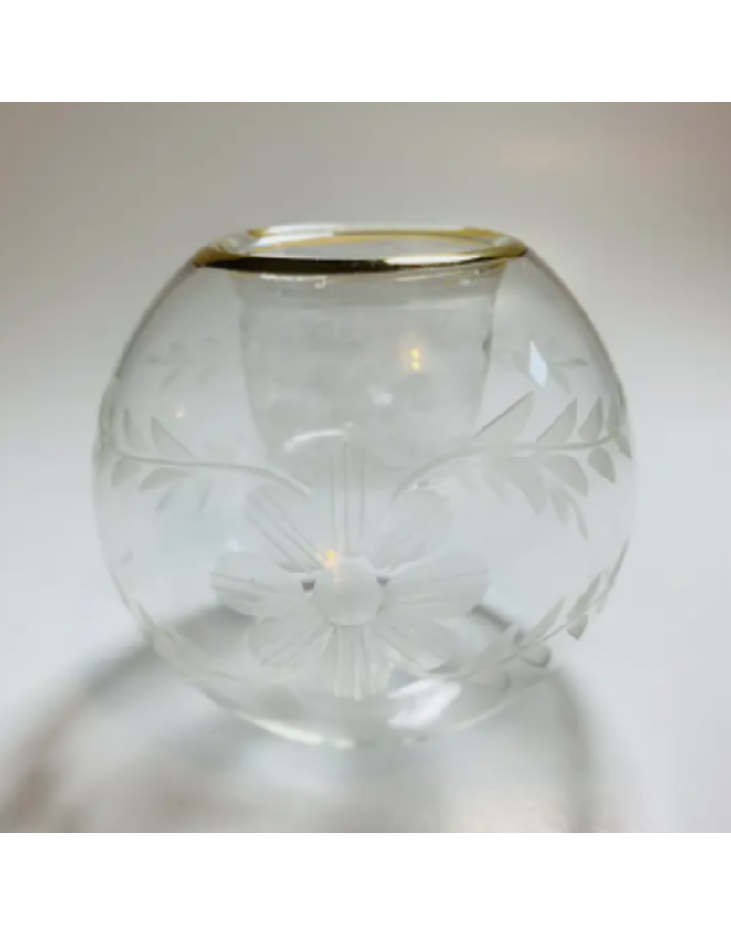 Egypt Blown Glass Candle Holder - Flowers