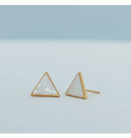 China Known Stud Earrings in Mother of Pearl