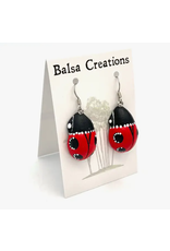 Peru Ladybug Balsa Earrings