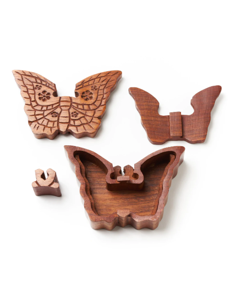 India Puzzle Box Butterfly