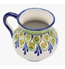 Guatemala Handpainted Stoneware Mug blue green